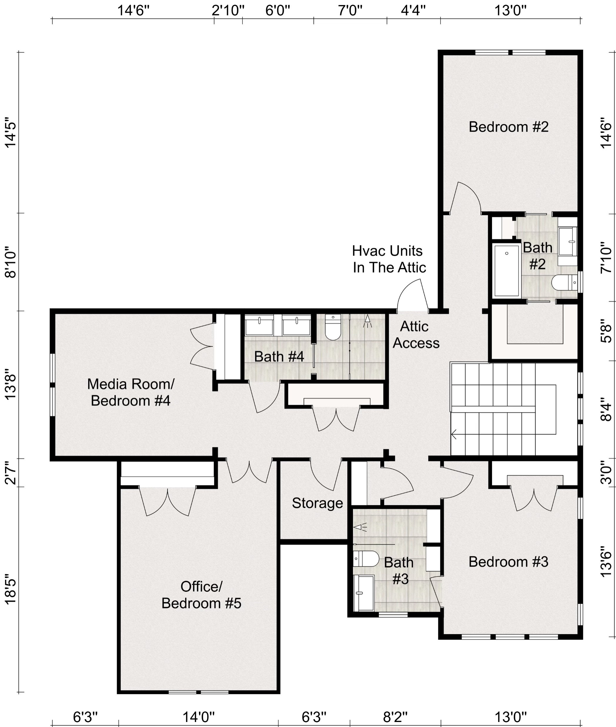 The Seabrook Second Level Floor Plan