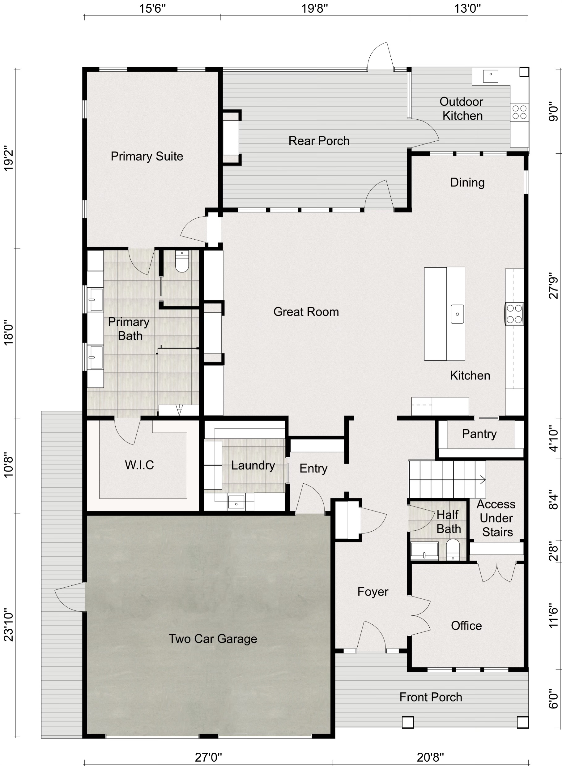 The Seabrook Main Level Floor Plan